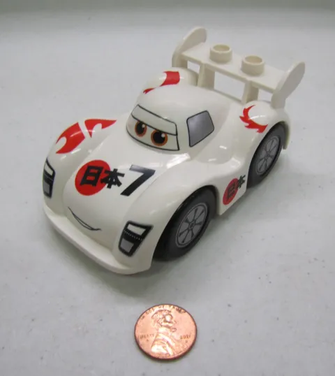 Lego Duplo Pixar Cars Shu Todoroki White Sports Car Vehicle Movie 5839 #3