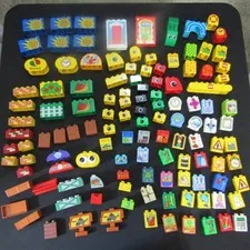 LEGO Duplo Brick Blocks Lot Assorted Specialty Printed Pieces Signs Registers