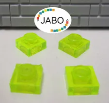 (J7/1/14) LEGO 4x3024 Plate Flat 1x1 Trans Neon Green