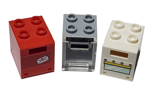 Lot of 3 Lego Slotted Containers Mail Box Fun And Stove