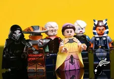 Lego star wars 6 minifigs custom 100% genuine lego With GEORGE LUCAS RETIRED
