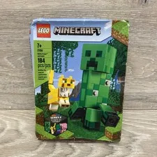 LEGO Minecraft BigFig Creeper and Ocelot 21156 Damged Box SEALED