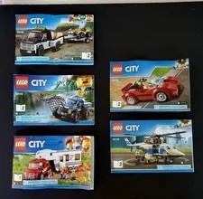Lot of 5 LEGO Pamphlets Lego City Assorted Instruction Manuals Only (No Bricks)