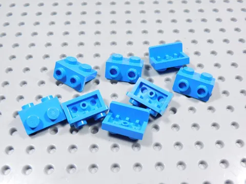 LEGO Lot of 8 Dark Azure 1x2-1x2 Brackets BE