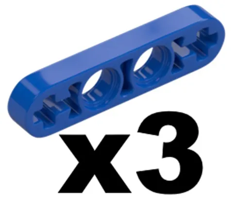 Lego TECHNIC Blue Liftarm Thin 1 x 4 - Axle Holes Qty 3 Part 32449 T1
