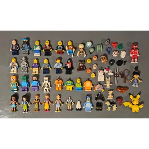 Lego Minifigure Bundle Lego CITY Ninjago Minecraft Disney w heads hats animals
