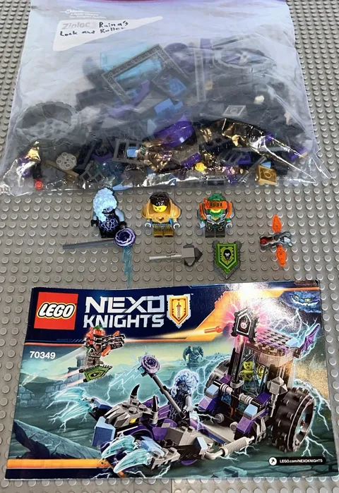 Lego Nexo Knights  70349 Ruinas Lock & Roller Complete Set W/Minifigures Manual