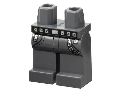 LEGO Hips and Legs with Black Belt with Silver Buckle and Studs, Chain inv.654