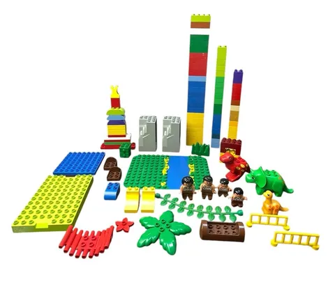 Vintage 90’s Lego Duplo DINOSAUR Dino World Caveman Family Big Lot