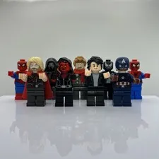 LEGO Marvel Avengers Minifig Lot Of 9 Red She-Hulk Spider-Man Captain America