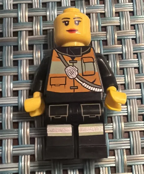 LEGO Female Fire Fighter Minifigure Minifig Toy No Hair Accessories