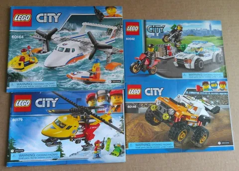 LEGO City Building Instruction Manuals Four Different LEGO Sets Booklets ONLY!!!