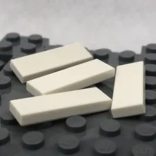 LEGO 63864 White Tile 1 x 3 (x4)