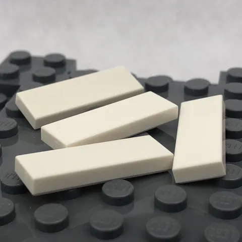 LEGO 63864 White Tile 1 x 3 (x4)
