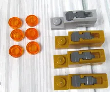 Lego Projectile Launcher Stud Shooter Gold & Gray Orange Studs Parts Pieces H4