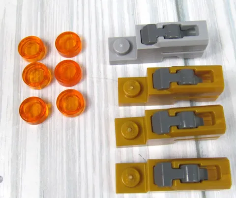 Lego Projectile Launcher Stud Shooter Gold & Gray Orange Studs Parts Pieces H4