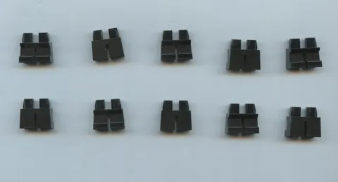 LEGO x 10 Black Minifigure Legs Short 41879 for minifig minifigs