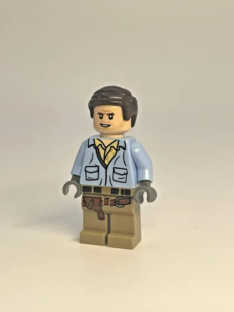 LEGO Orbital Minifigs - Indiana Jones Pad Printed Custom - Light Blue