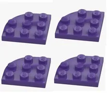LEGO® 4x Plate 3x3 Half Round Medium Lilac | 30357 | 6251900 | MOC Building Plate Purple