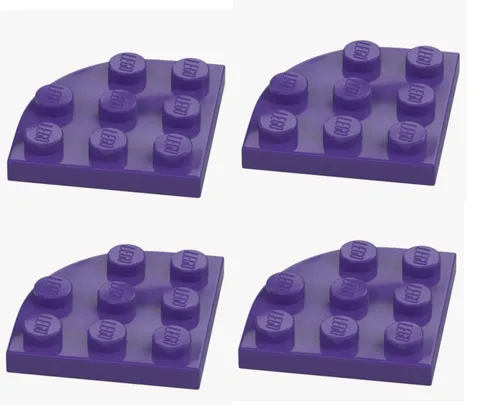 LEGO® 4x Plate 3x3 Half Round Medium Lilac | 30357 | 6251900 | MOC Building Plate Purple