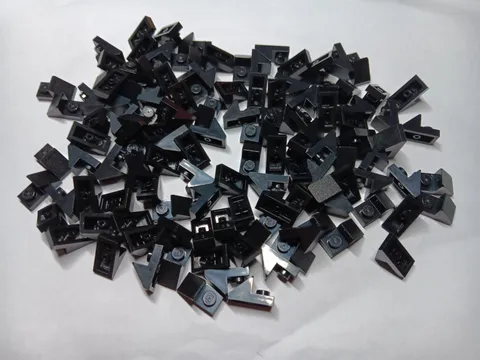 LEGO BULK LOT 118 BLACK SLOPE 45 2 X 1 2/3 CUTOUT  #92946