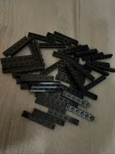 LEGO 3666 Black Plate 1 x 6 - 51 Pieces