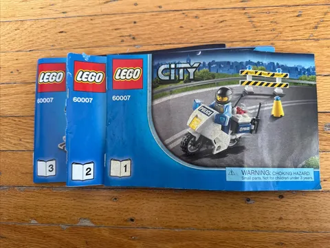 LEGO City 60007 High Speed Chase Instruction Manuals (Books 1-3) Complete Set