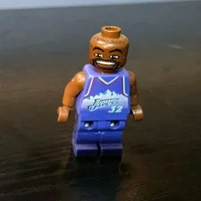 LEGO Sports Basketball NBA Karl Malone Utah Jazz #32 Minifigure Purple Jersey
