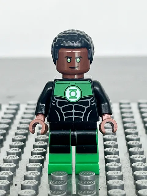 🔥 LEGO Green Lantern John Stewart Minifigure SH0428 DC Super Heroes Rare SH428