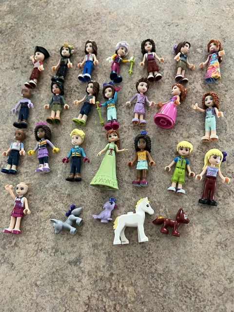21) LEGO Friends Minifigures LOT Girl Princess Accessories And More