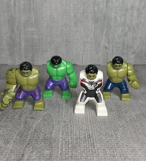 Lego Hulk Minifigure Blue Pants Avenger Marvel Super Heroes Bundle Lot Read