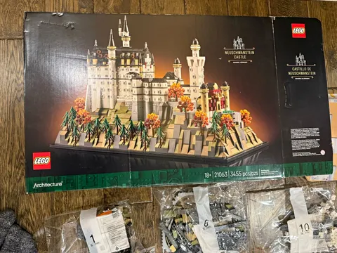 LEGO Architecture Neuschwanstein Castle 21063, 3455 Pieces, Ages 18+, Box