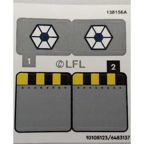 LEGO Sticker Sheet for Set 75377-1 Invisible Hand Retired Set
