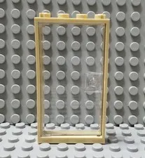LEGO Tan 1x4x6 Frame with Translucent Clear Opening Door