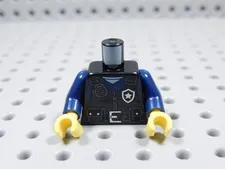 LEGO Black w/ Dark Blue Printed Police Cop Torso Minifig BT