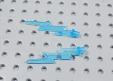 LEGO Lot of 2 Trans Light Blue Lightning Bolts Weapon Minifig BL