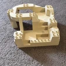 Lego Duplo Rock Mountain Zoo Dinosaur Quarry Base 10x9x5 beige