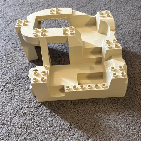 Lego Duplo Rock Mountain Zoo Dinosaur Quarry Base 10x9x5 beige