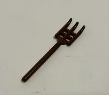 LEGO Minifigure Brown PITCHFORK Farmer Tool Farming Hay Horse Barn Pitch Fork