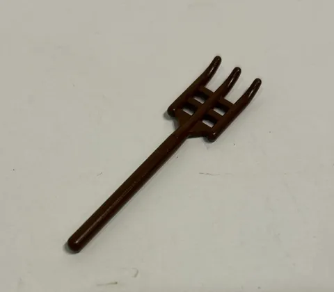 LEGO Minifigure Brown PITCHFORK Farmer Tool Farming Hay Horse Barn Pitch Fork
