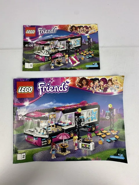 LEGO Friends Pop Star Tour Bus 41106 Instruction Guide Book 1 And 2 MANUALS ONLY
