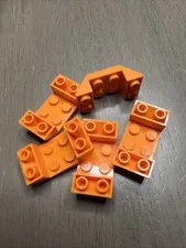 LEGO 4871 Orange Slope, Inverted 45 4 x 2 Double with 2 x 2 Cutout 5 Pieces