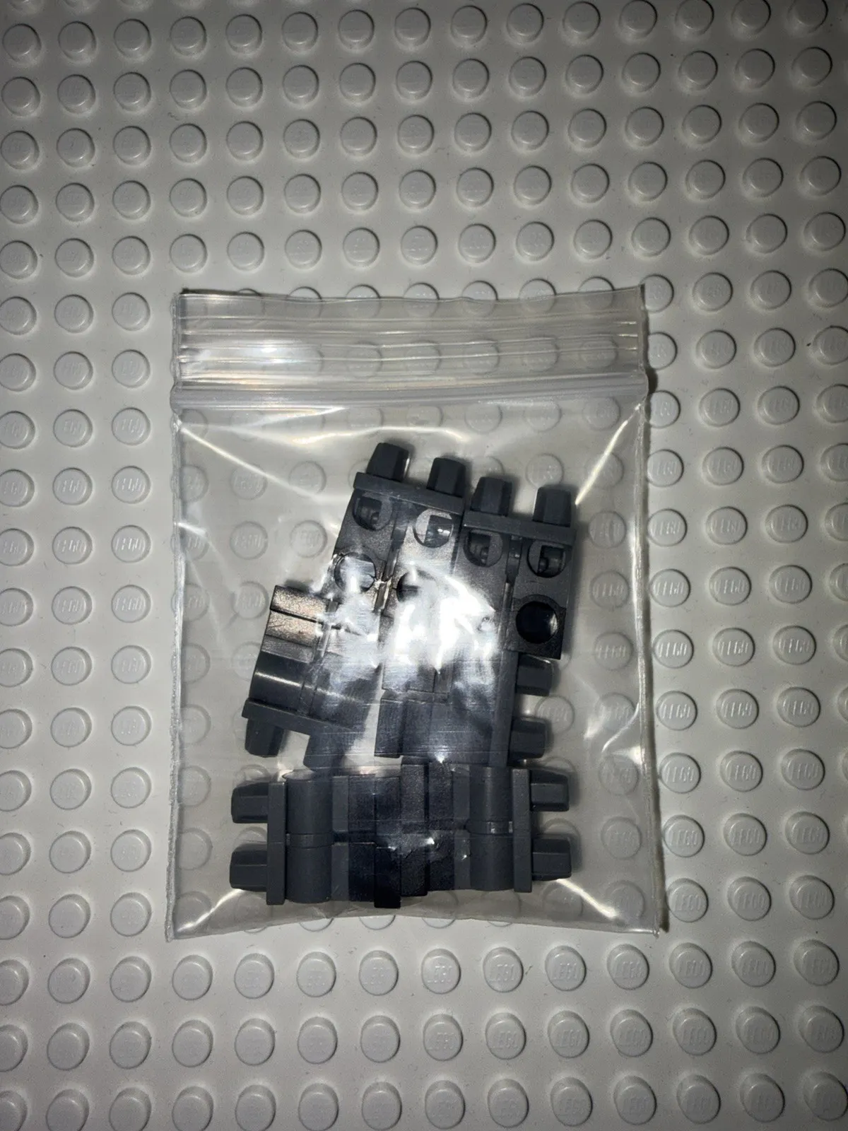 6x Lego New Dark Bluish Gray Minifigure Pants Legs with Black Boots