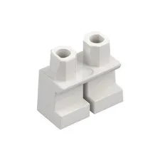 Lego Minifigure Accessories - White Short Legs (1)  - Brand New