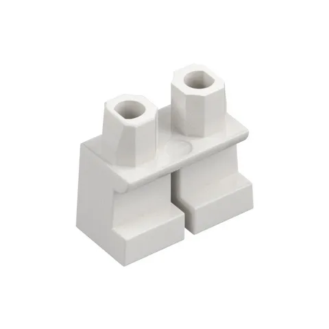 Lego Minifigure Accessories - White Short Legs (1)  - Brand New