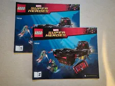 LEGO Marvel Superheroes Iron Skull Sub Attack MANUALS ONLY 76048-No Bricks