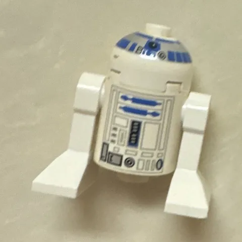 LEGO Star Wars R2-D2 Droid Minifigure White/Blue Partial Figure 1pc