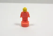 LEGO Coral Pink w/ Yellow Head Statuette Trophy Statue Accessory Minifig Q7