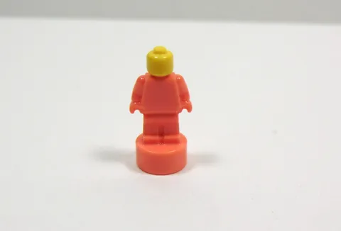 LEGO Coral Pink w/ Yellow Head Statuette Trophy Statue Accessory Minifig Q7