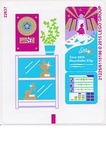 LEGO STICKER SHEET 41103 POP STAR RECORDING STUDIO from set New & Genuine